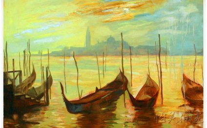 Venice oil painting Italian