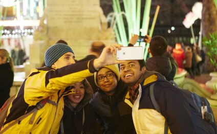 Crowds enjoying Garden of