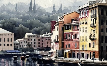 PORTOFINO ITALY Watercolor