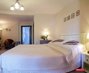 Bedroom at Casa Calin, our friendly hotel where we base our painting holidays in Bucovina, Romania