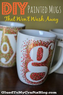 DIY Painted Mugs - That Won't Wash Away {Craft}