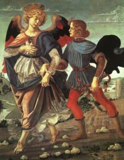 Early Italian renaissance piece of art from the Andrea del Verrocchio via Wikimedia Commons - National Gallery, London