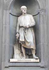 Statue of Donatello, outside the Uffizi