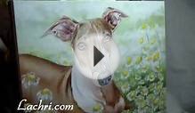 Time Lapse "Italian Greyhound" speed painting in Oil over